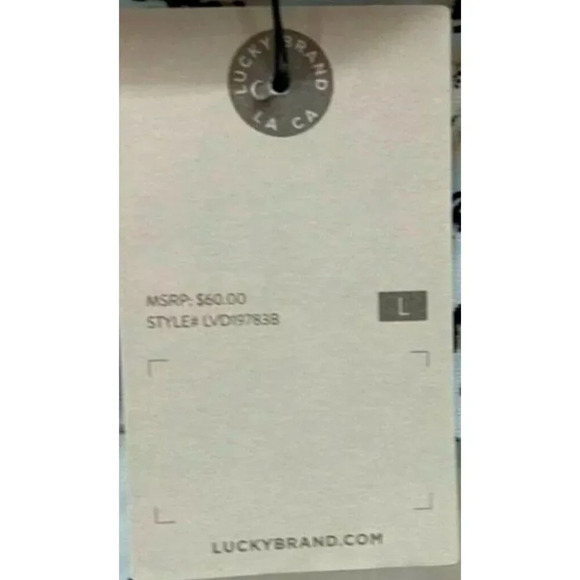 Lucky Brand L Navy-Pink-Cream Array Bonded Seams Ultralight Thong Panties-5 Pk - Picture 4 of 4